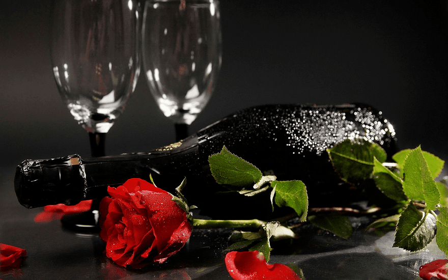 Шампанское и розы...