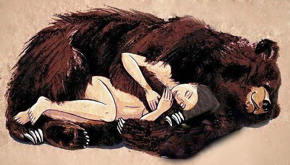 МЕДВЕДЬ И ДЕВУШКА 