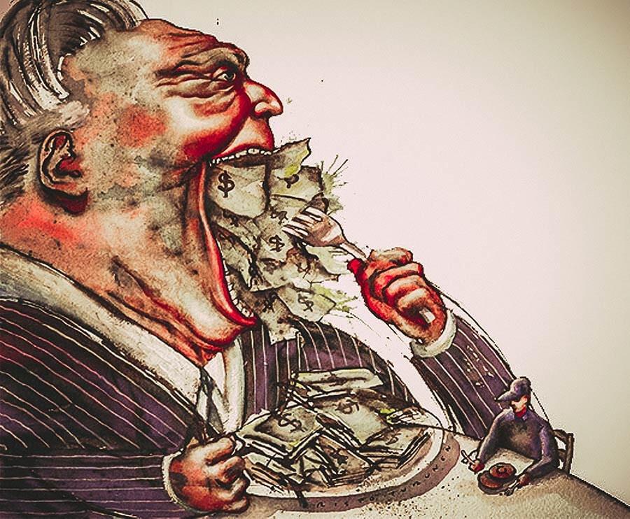 От жадности быстро тупея