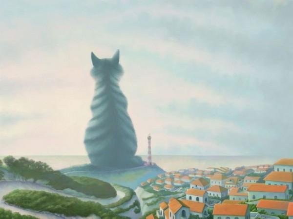 Голубая кофейная кошка