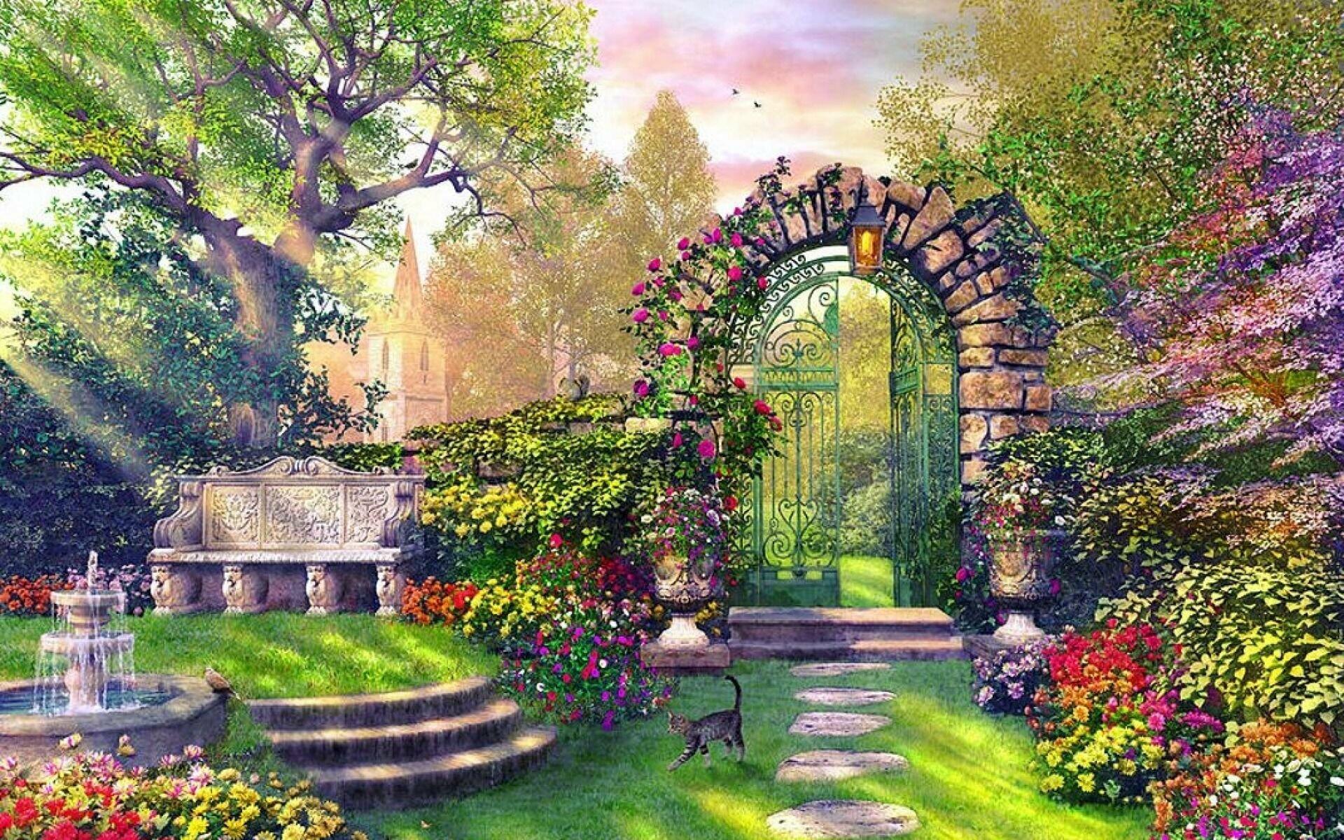 Волшебный сад песня слушать. Волшебный сад. Волшебство в саду. Чудесный сад. Сад иллюстрация.