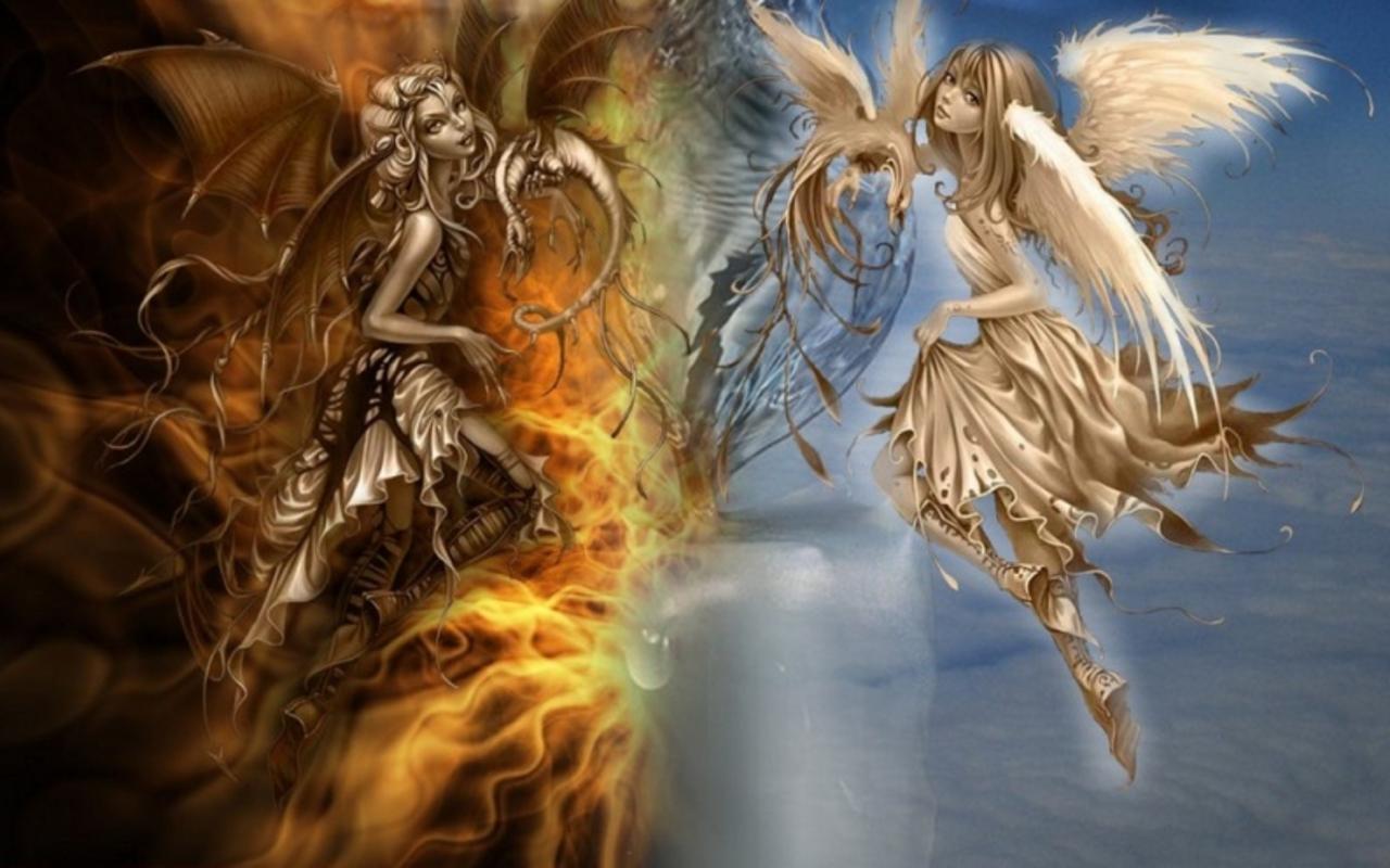 Ангел в танце с демоном персонажи. Ангел и демон. Демон ангела. Фэнтези ангелы и демоны. Картинки ангелов и демонов.