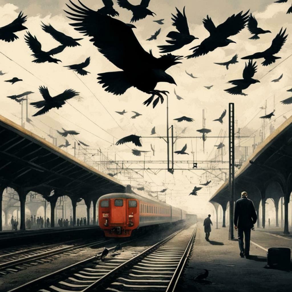 Протяжно в небе каркали вороны