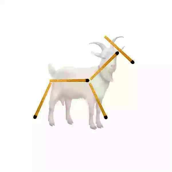 Коза. Головоломка из спичек