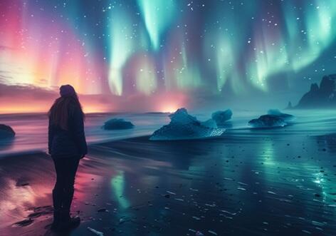 ЗИМНЕЕ СЕВЕРНОЕ СИЯНИЕ