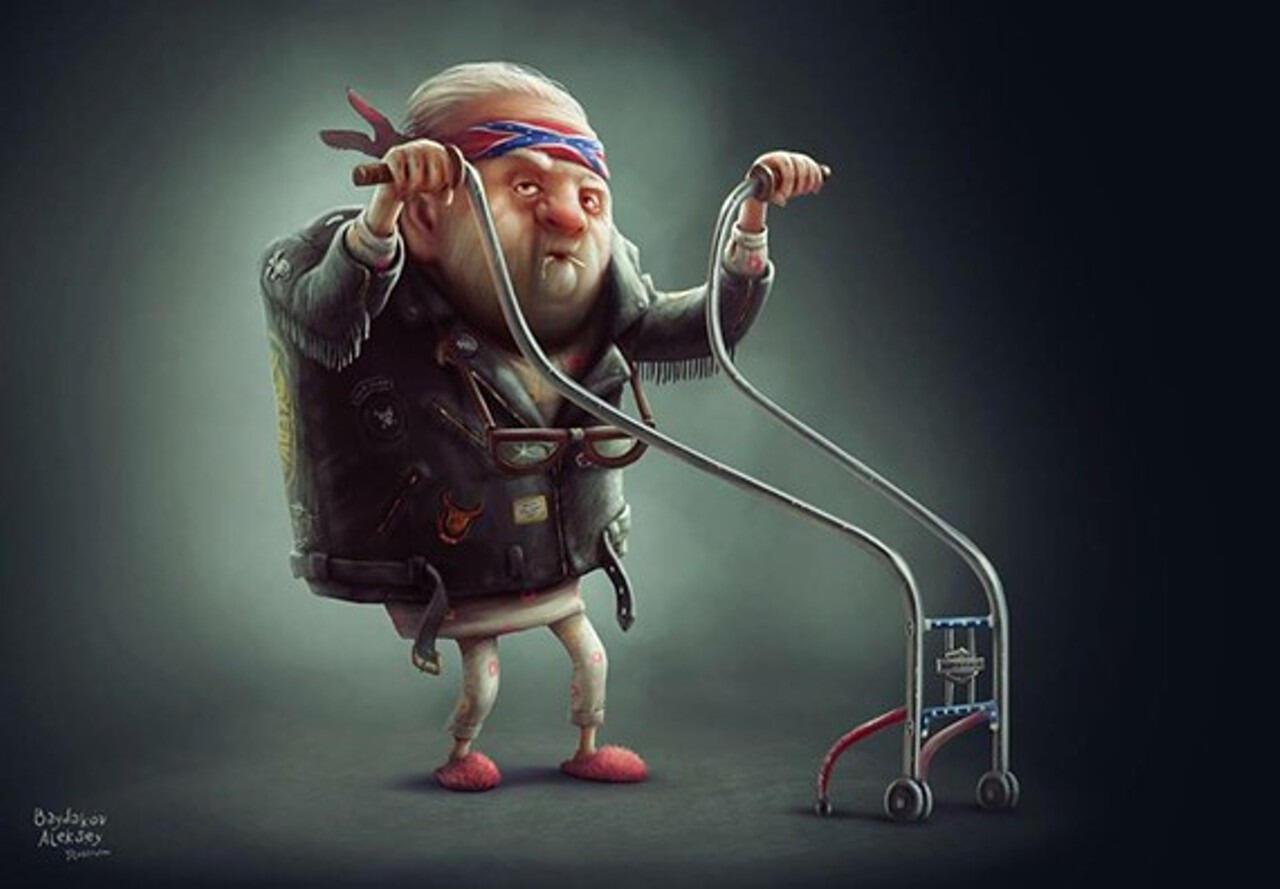 За это всё, простите деда