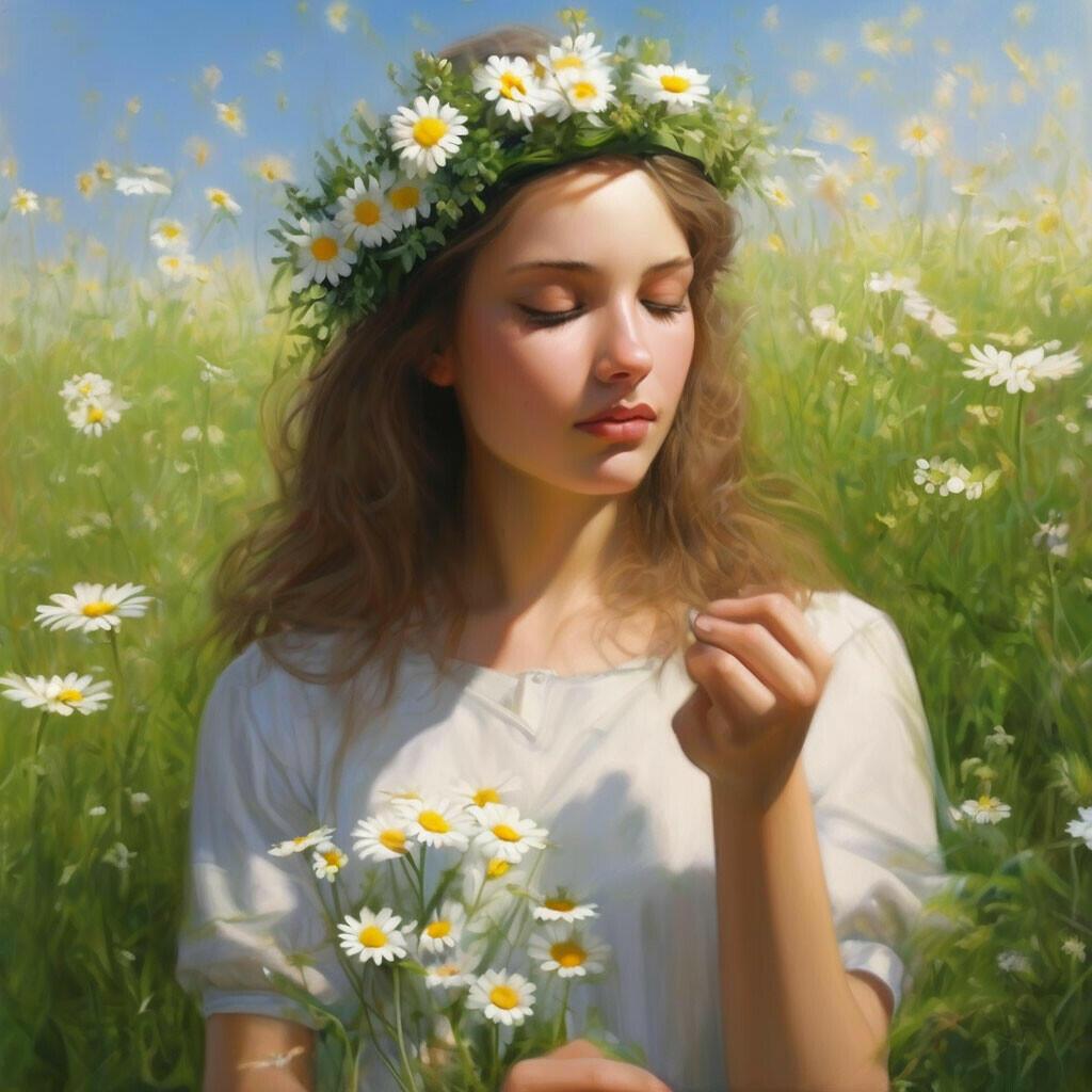 Гадать я буду на ромашке