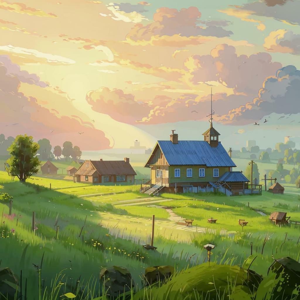 Утро в деревне