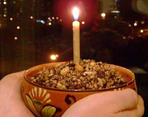 Гречка при свечке...