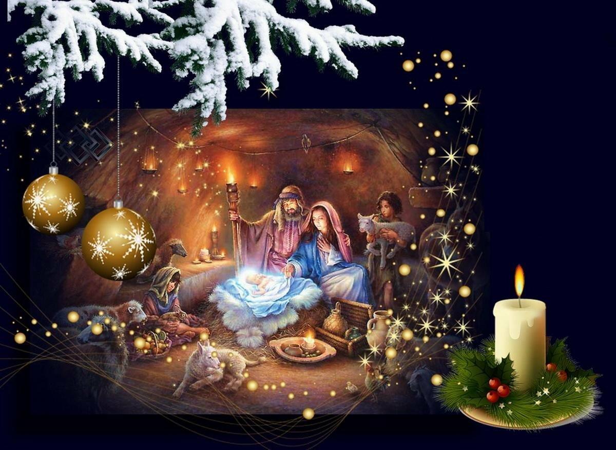 С Рождеством Христова картинка для планшета