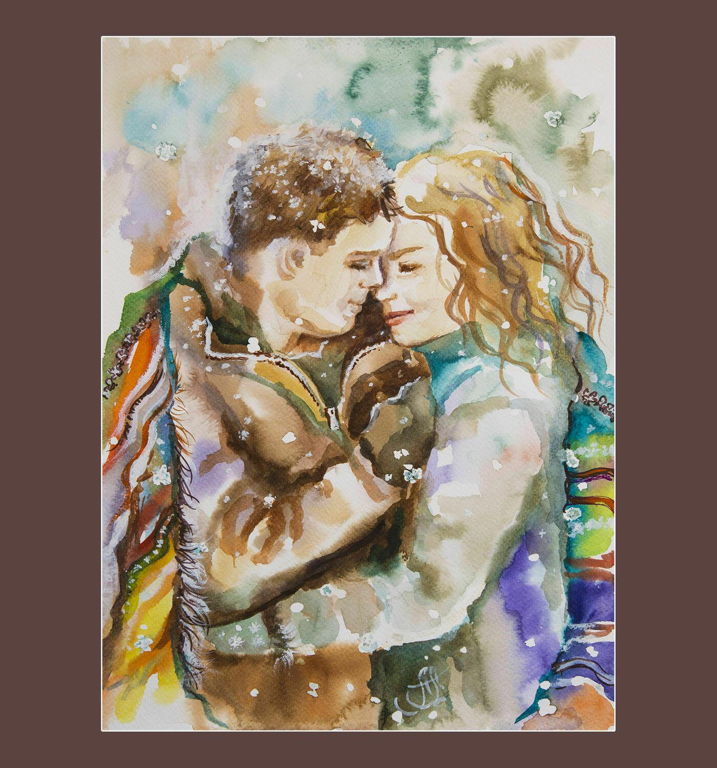 На морозе...