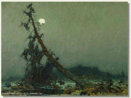 в лесу волшебном ночью....