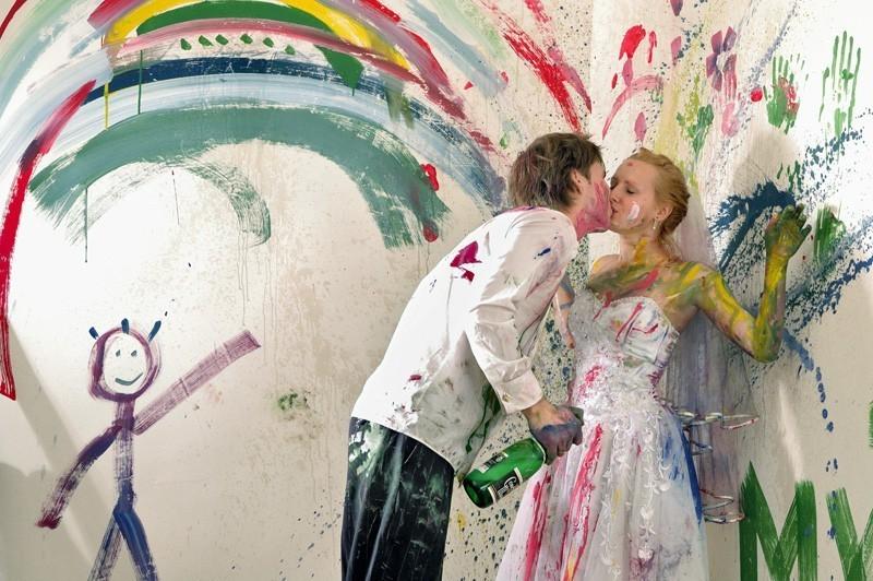 Мы клеили обои...