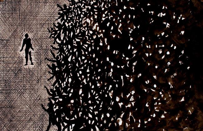 Прильнув к толпе