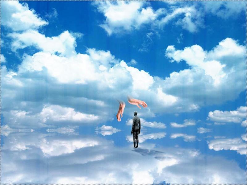 Облако над человеком. Человек на облаке. Душа улетает в небо. Душа уходит в небо.