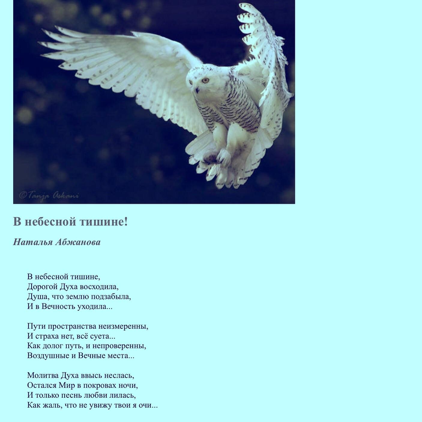 В небесной тишине!