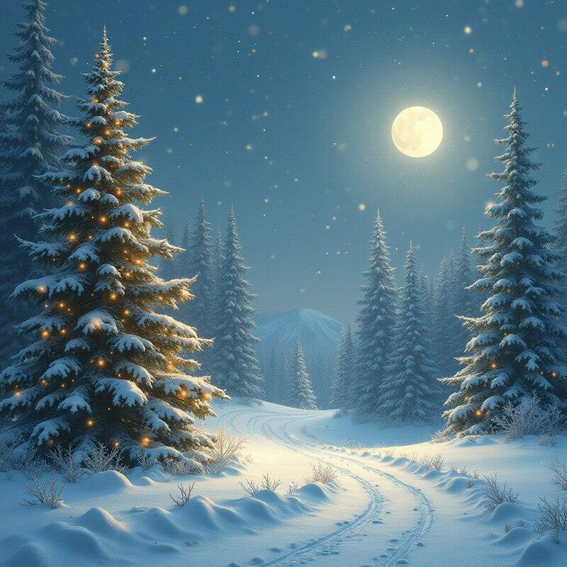 На зонтиках-снежинках