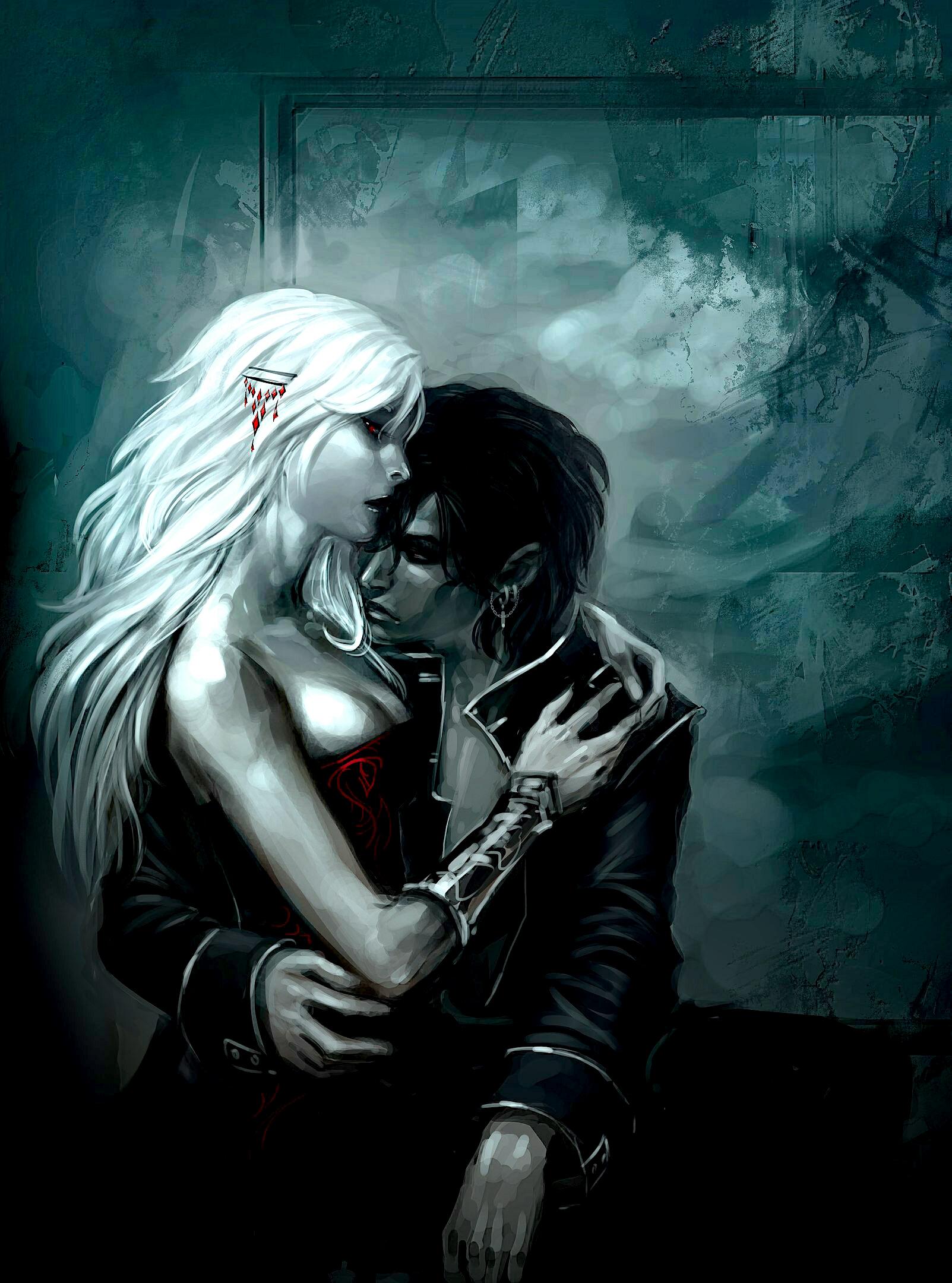 Dark fantasy couple art