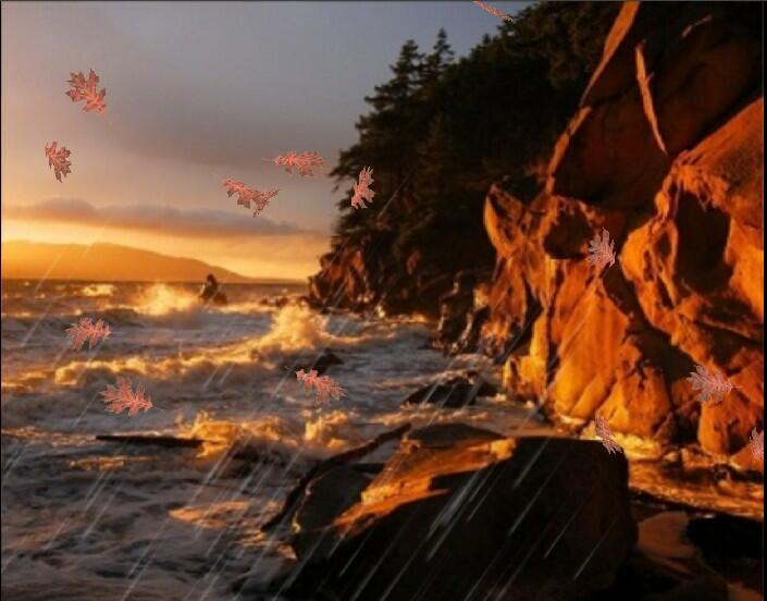 Бьют о берег волны штормом 