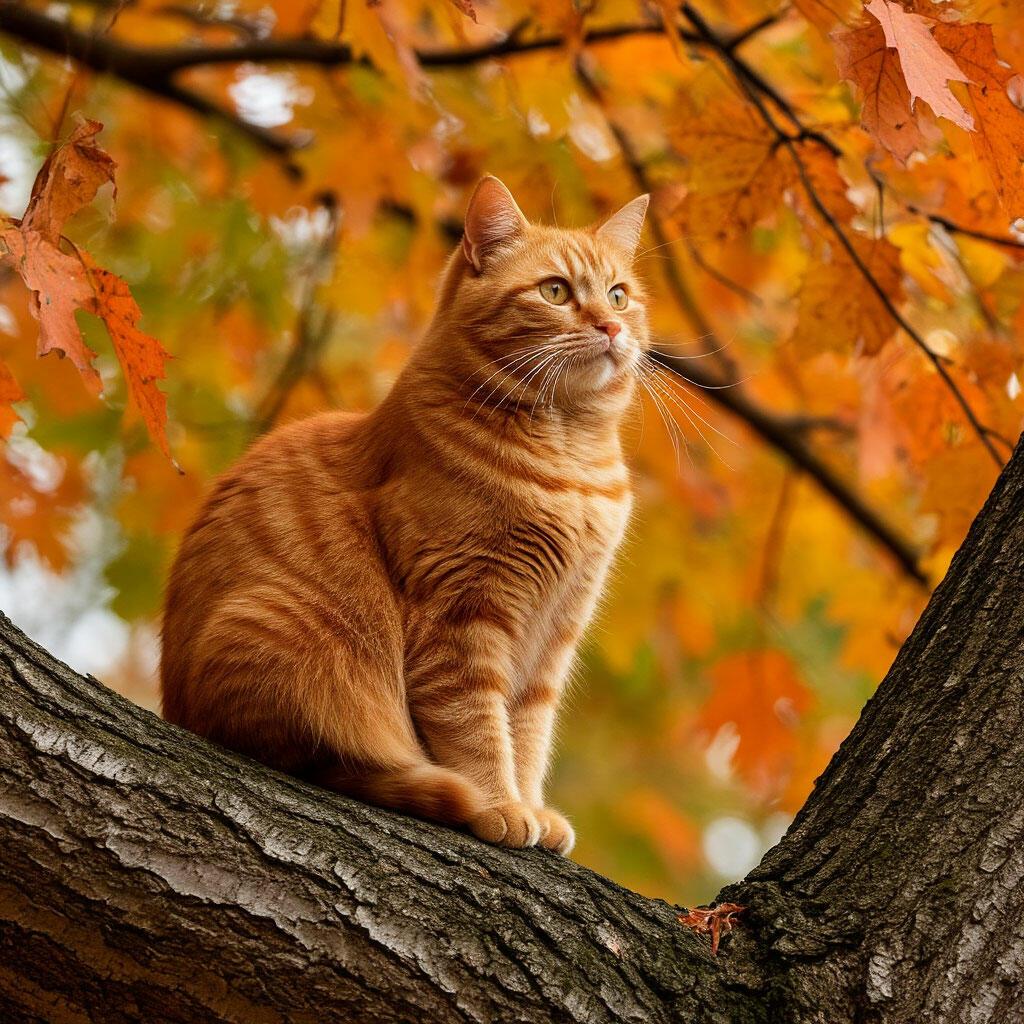 Кот Рыжик и осень (для детей)