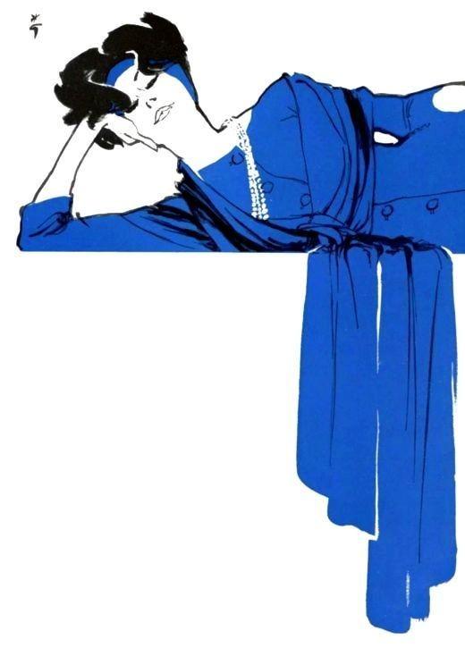 В голубом ....