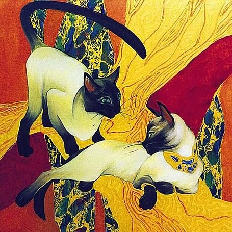 Кошка на груди