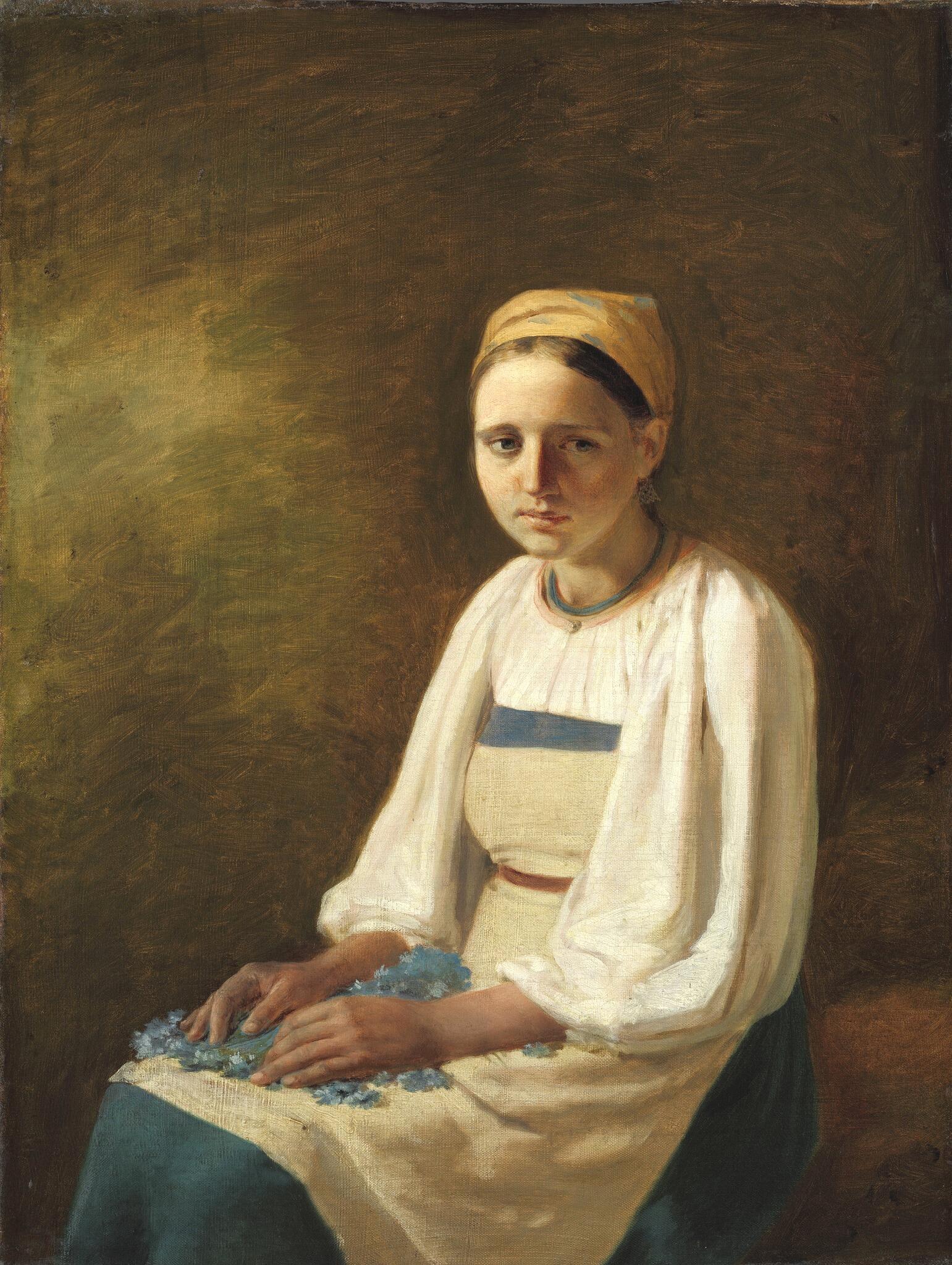К картине А. Г. Венецианова "Крестьянка с васильками"