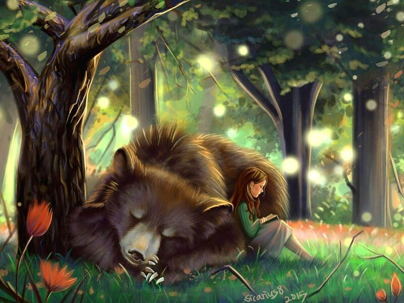 Медведь и девочка