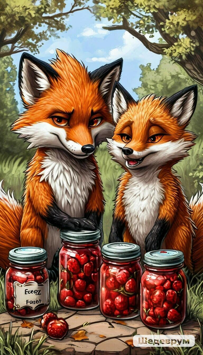 Лиса, Ёж и три варенья