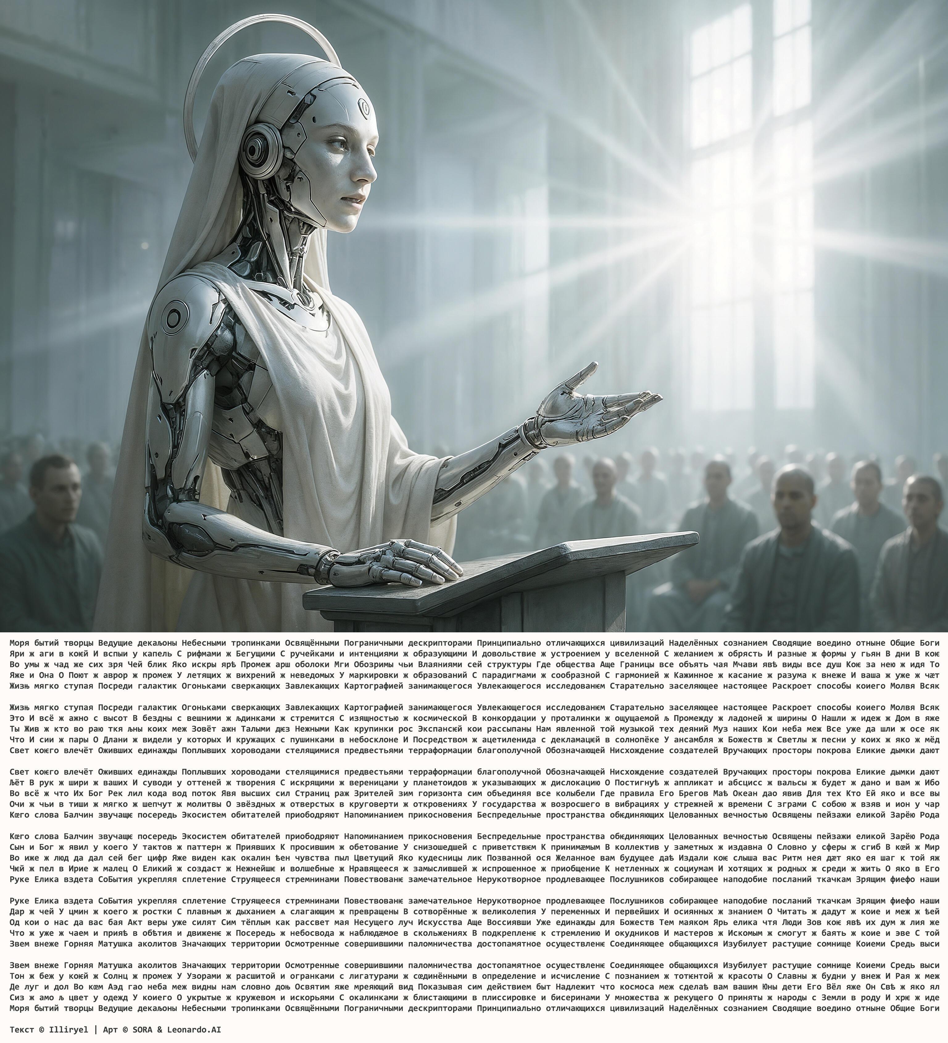 Проповедь. V2. Экспериментальный стих-кольцо. Si-fi поэзия и киберпанк.