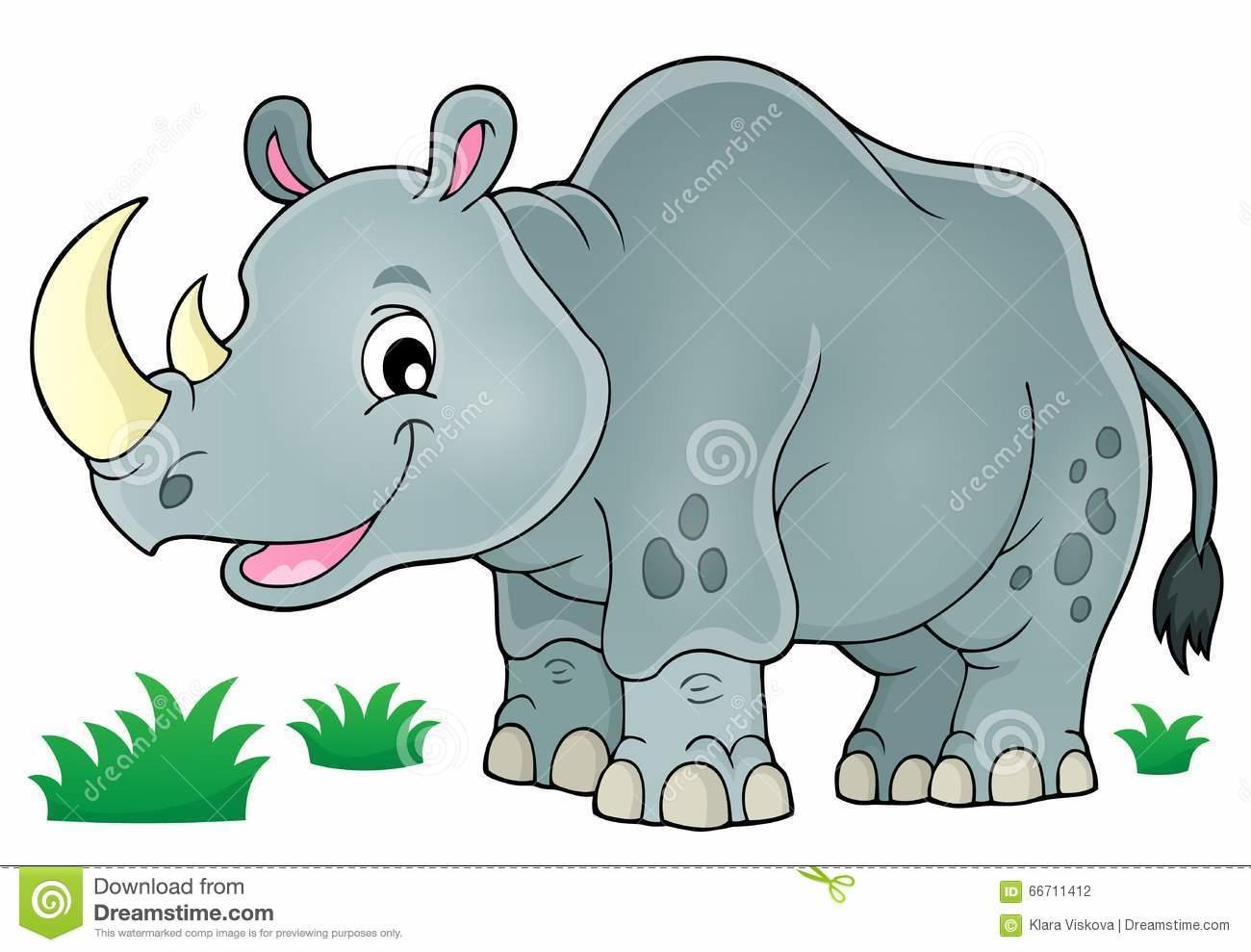 Носорог на детских рисунках