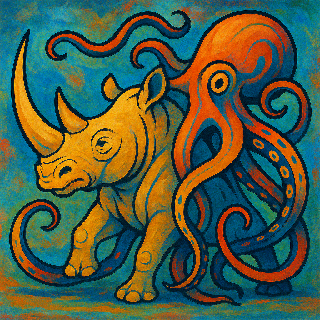 Осьминог носорог