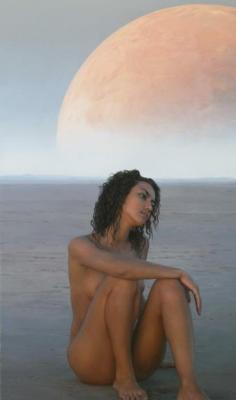 На щеке подоконника