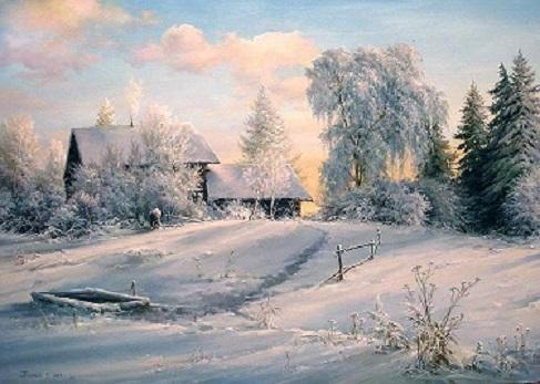 Зима в Сибирской деревне...