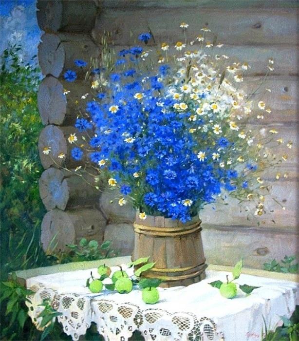 БУКЕТ ЦВЕТОВ У ДОМА ВО ДВОРЕ