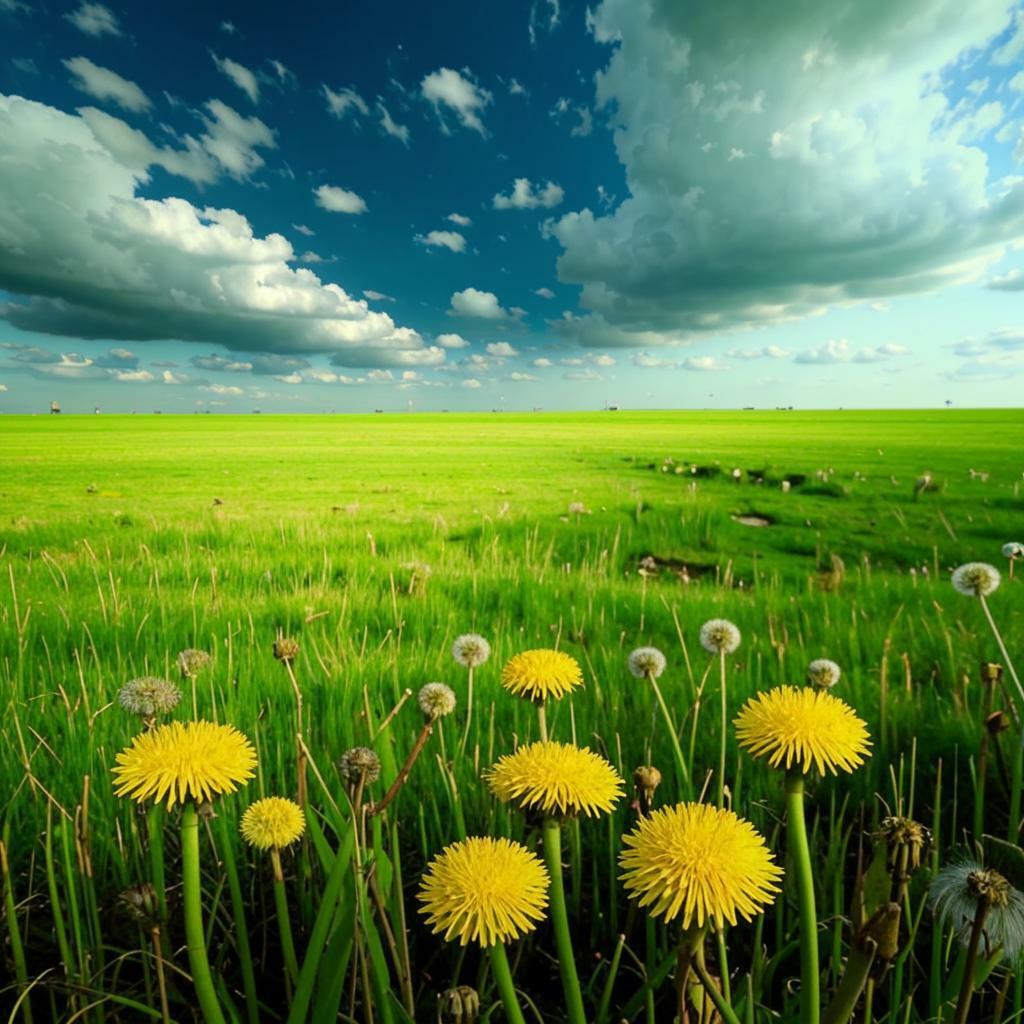 На зелёно-бриллиантовом лугу