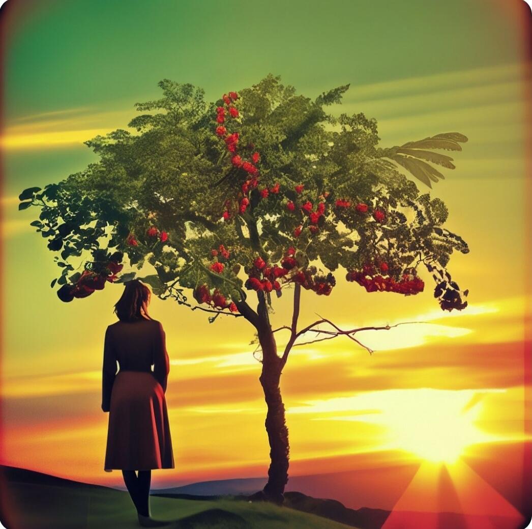 Плакала рябина на ветру. 