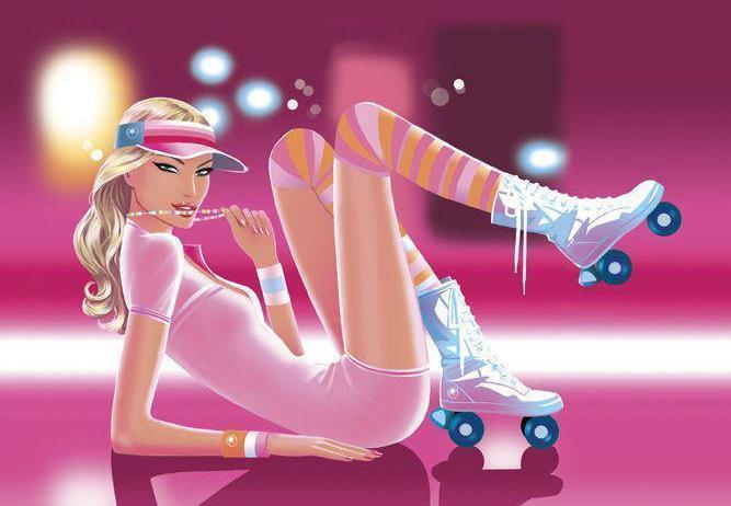 Люба на  роликах