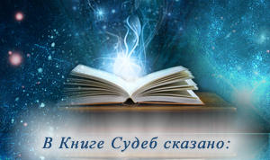 НАМ  КНИГОЙ СУДЕБ ВСЕМ  ОТПУЩЕНО .