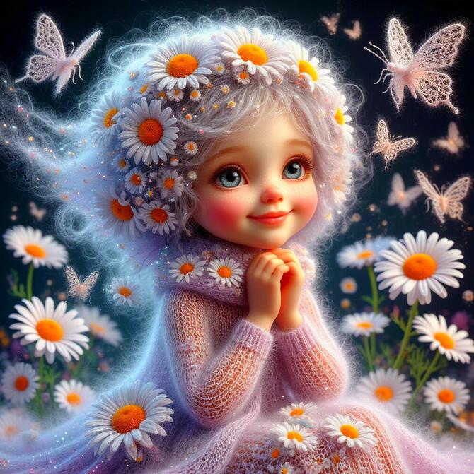 Машка белая ромашка