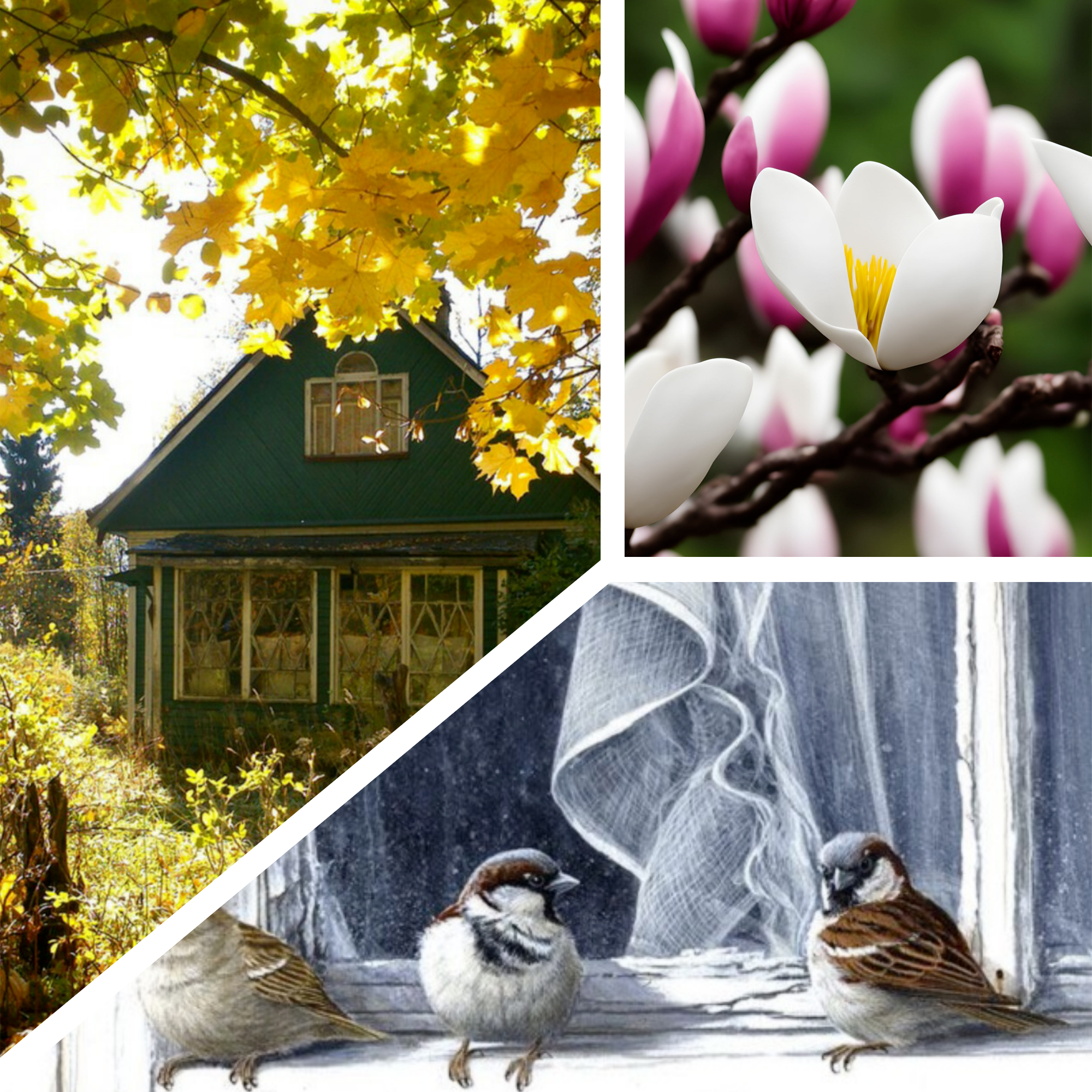 У дачи магнолия...