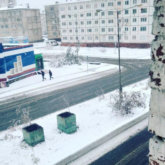 Первый Снег В Норильске. 