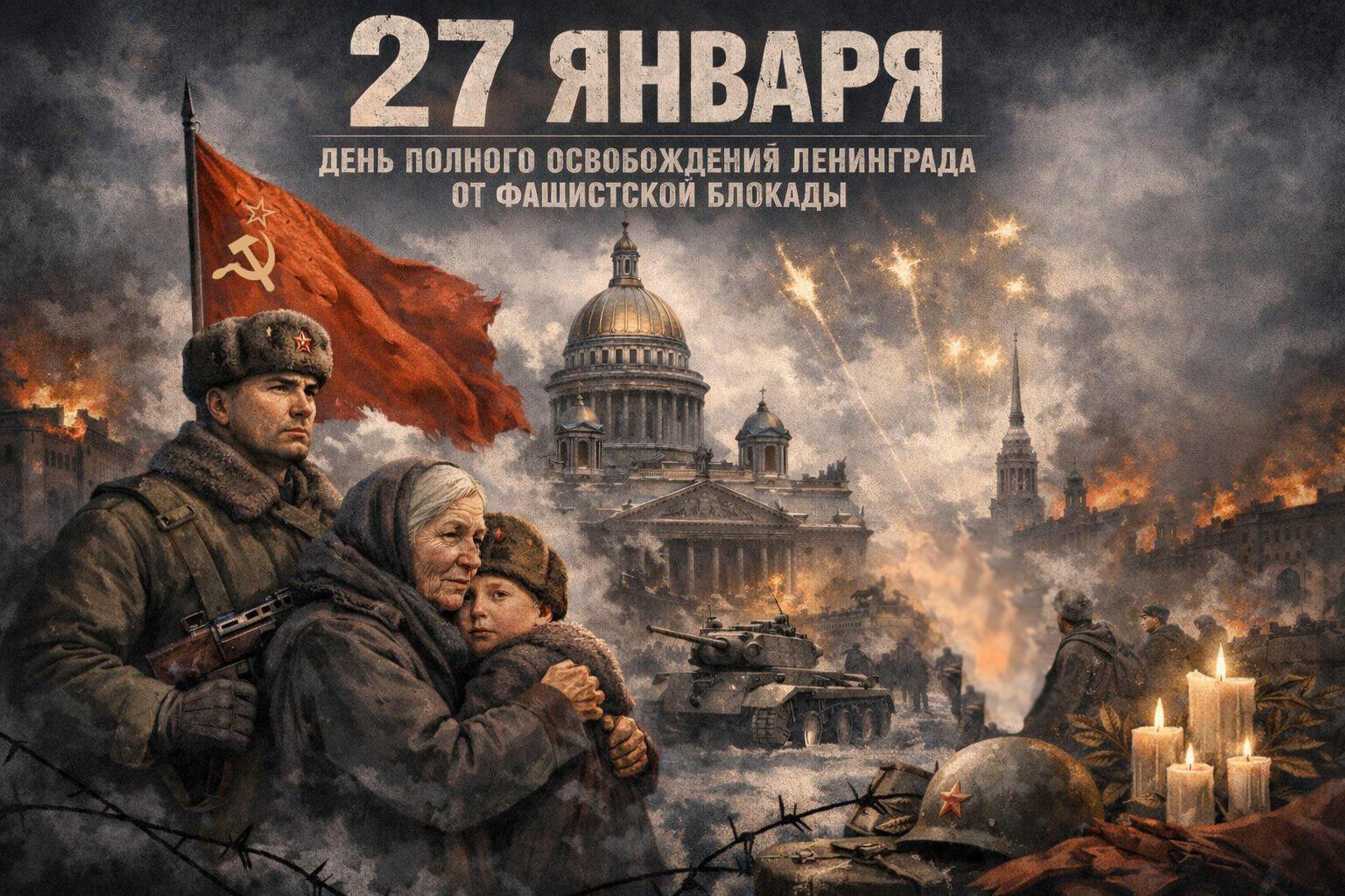 ❤️ День освобождения Ленинграда от фашистской блокады