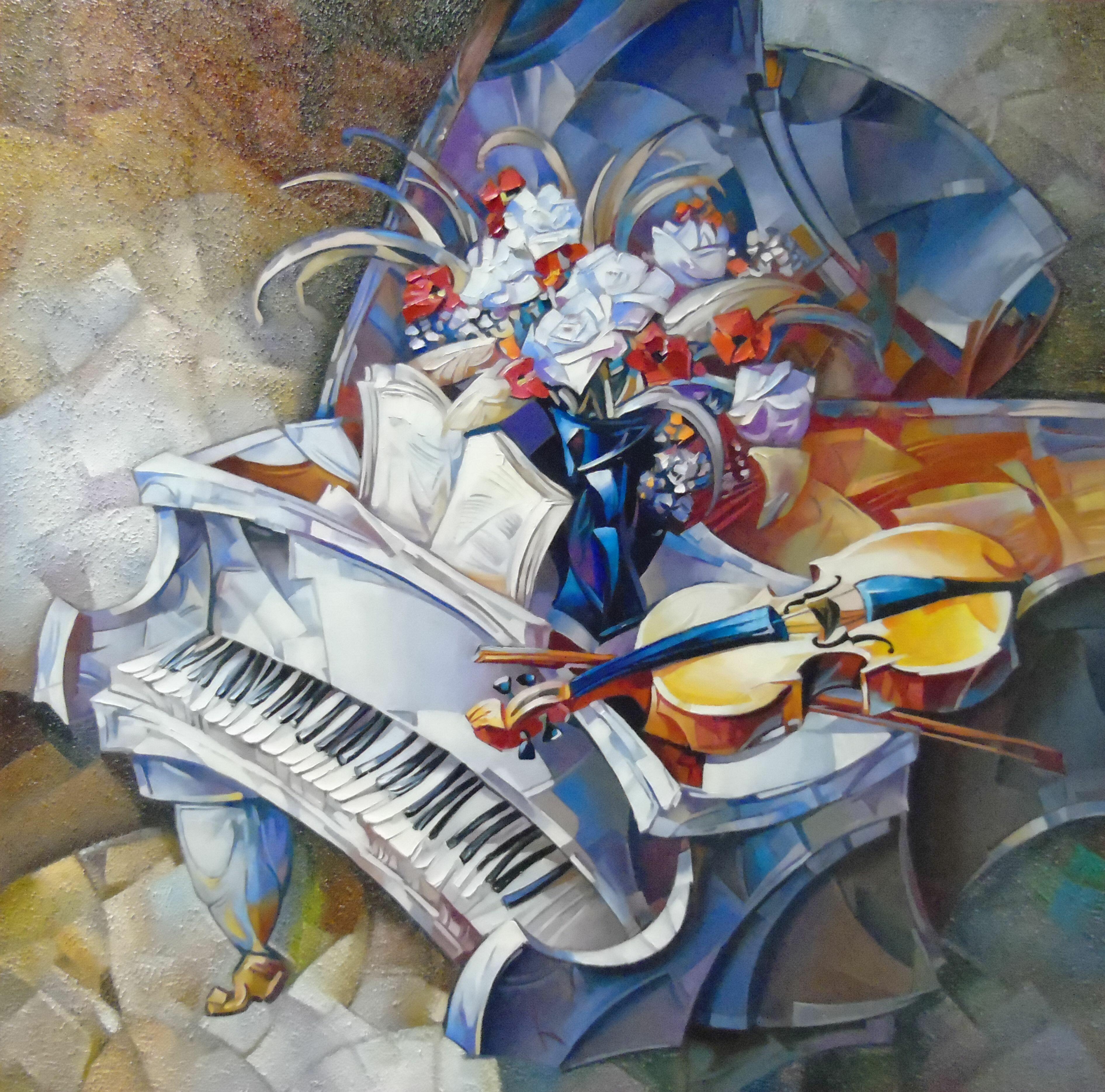 Картинка скрипка и фортепиано