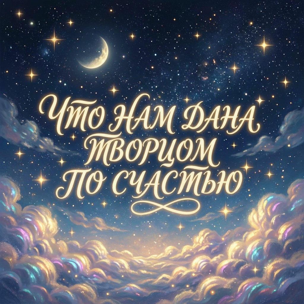 Что нам дана Творцом по счастью...