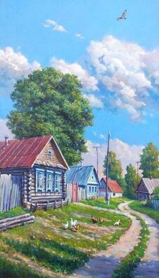 В деревне Репьёво