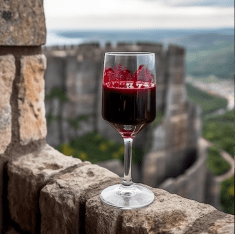 Пунцовый влит, бокал наполнен