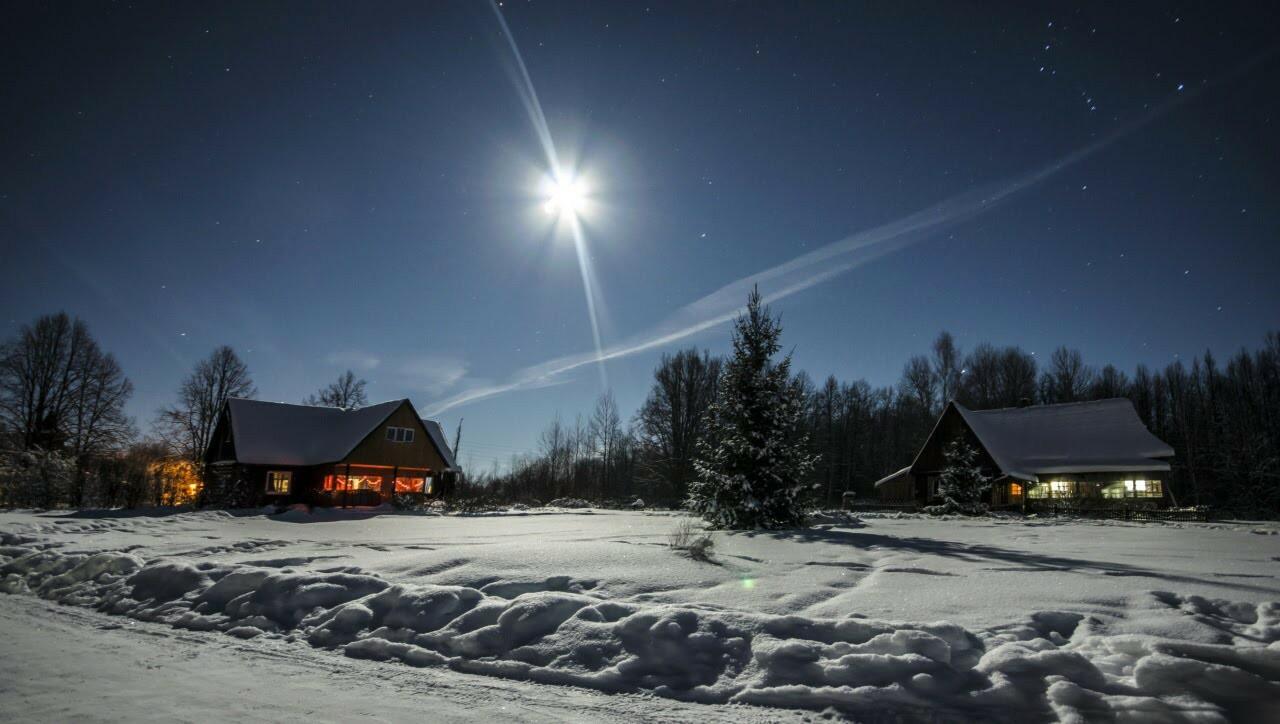 Зимнее утро в деревне
