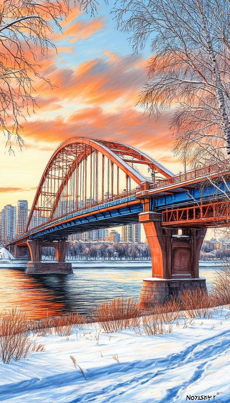 Метель в городе.