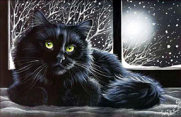 Чёрной кошкой ночь подкралась...